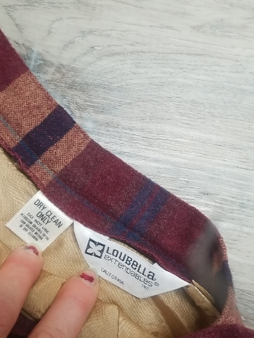 Vintage Burgundy Plaid Full Skirt - Picture 2 of 8